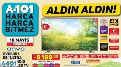 ONVO 65 ULTRA HD ANDROİD SMART LED TV/AKILLI TELEVİZYON